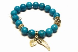 Armband Kugel 10mm mit Flügel
